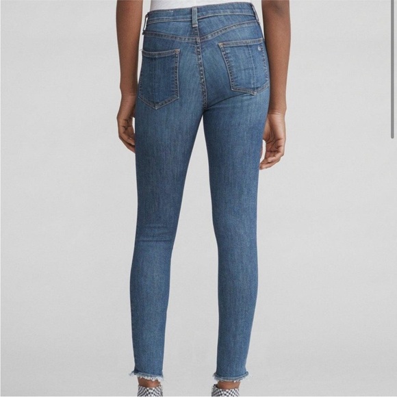 Rag & Bone High Rise Skinny Raw Hem Jeans - Picture 2 of 6